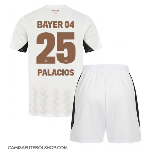 Camisa de time de futebol Bayer Leverkusen Exequiel Palacios #25 Replicas 2º Equipamento Infantil 2024-25 Manga Curta (+ Calças curtas)